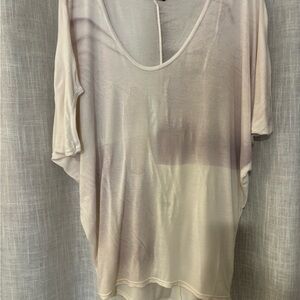T Party Fashion Cream and Lavender Short Sleeve Top